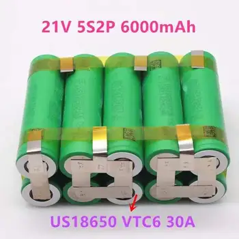 21,6 В 18650 VTC6 Батерия 6000 mah 30 ампера За 21,6 В Отвертка Батерия Заваряване, Запояване Ленти 5S2P 21,6 В Отделението Блок + Безплатна Доставка