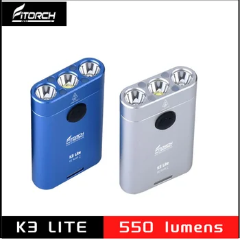 Led фенерче-ключодържател Fitorch K3 Lite 550 лумена, акумулаторна батерия с три източници на осветление, вграден акумулаторен блок Факел