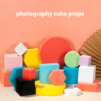 INS Photography Cube Реквизит за снимки, пенопластовый геометричен куб, реквизит за снимки, фонове, аксесоари за студийната фотография
