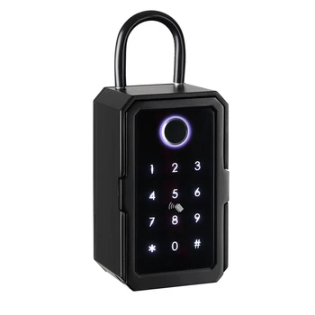 НОВ Шкаф за ключове с код, Сейф за ключове на открито / На закрито, Сейф за ключове с пръстови отпечатъци за дома/Гараж/ офис (Bluetooth)