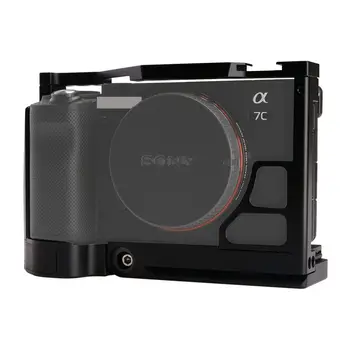Клетка за камера WEPOTO O-A7C е съвместима с Sony Alpha 7C A7C (ILCE7C) Помещение -Алуминиева кожа