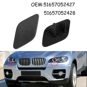 2 елемента на Колата Предна Лява и Дясна Капачка Дюзи за Миене на Фаровете Аксесоари Черен За BMW X6 E70 E71 2008-2014 #51657052427